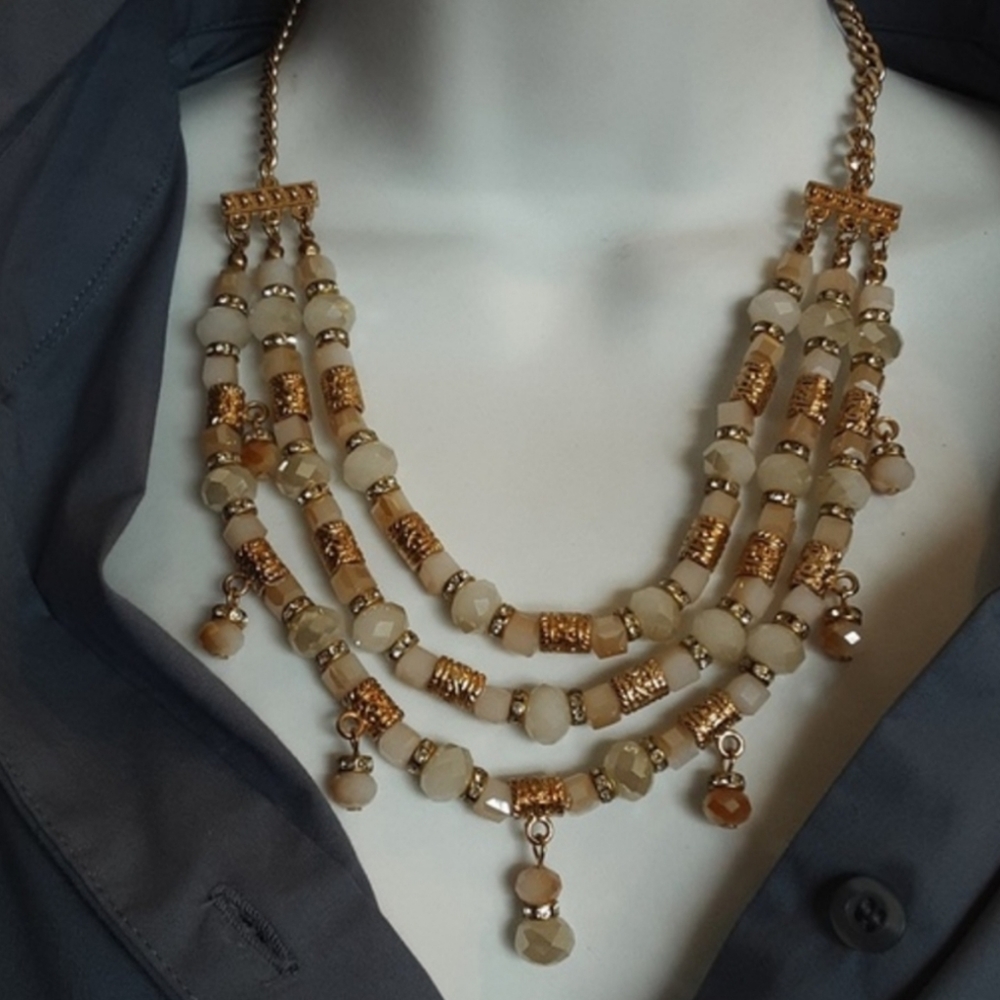 Artisian Created 3 Strand Necklace